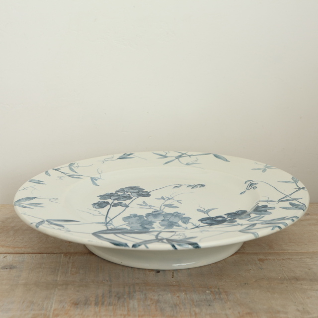 アンティーク コンポティエ スイートピー Pois De Senteur フランス クレイユモントロー製 Creil Montereau