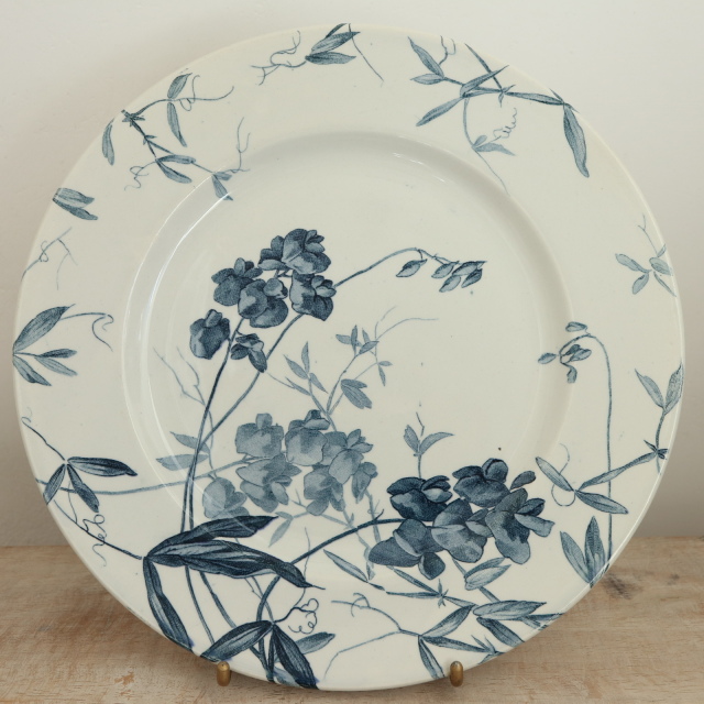 アンティーク コンポティエ スイートピー Pois De Senteur フランス クレイユモントロー製 Creil Montereau