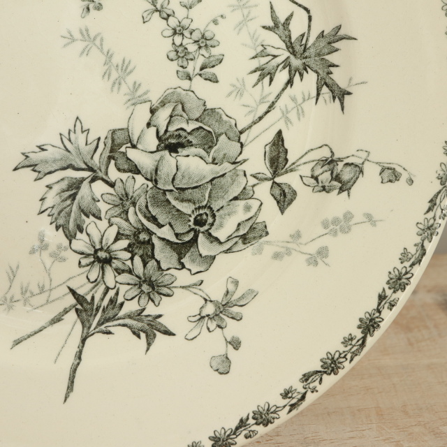 アンティーク プレート デザート皿 フランス ショワジールロワ製