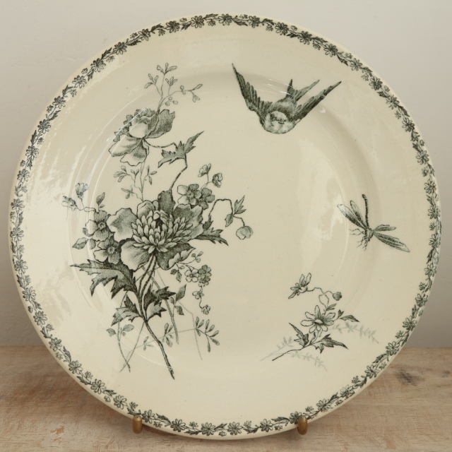 アンティーク プレート デザート皿 フランス ショワジールロワ製