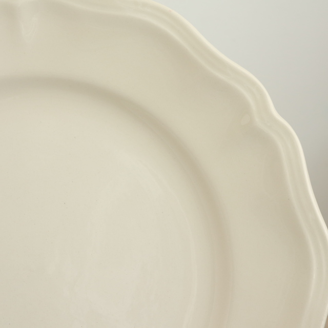 アンティークプレート 皿 花リム Ivoire フランス サルグミンヌ製