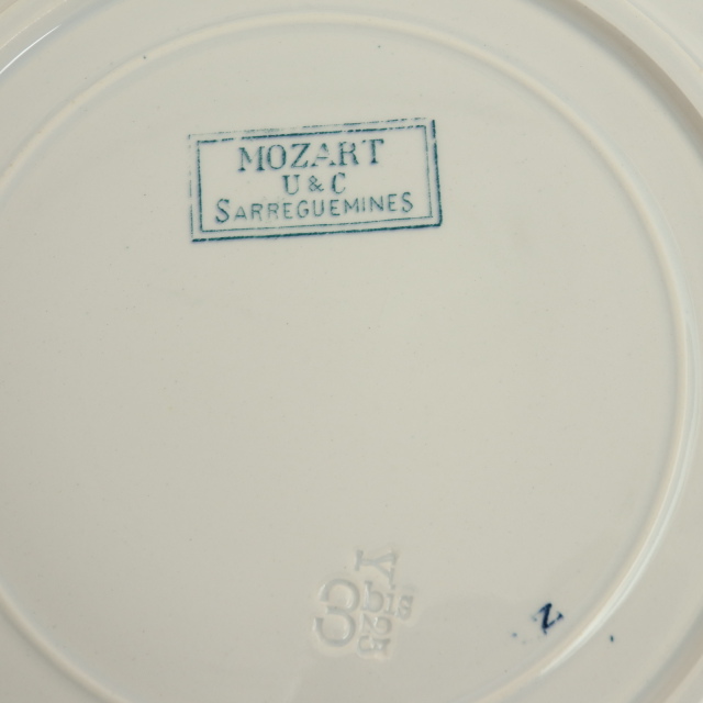 アンティークプレート モーツァルト 皿 MOZART フランス サルグミンヌ製 U&C SARREGUEMINES