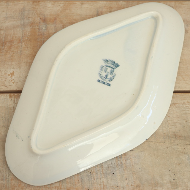 アンティーク ラヴィエ オーバル皿 ACACIA フランス サンタマン製 SAINT AMAND HAMAGE