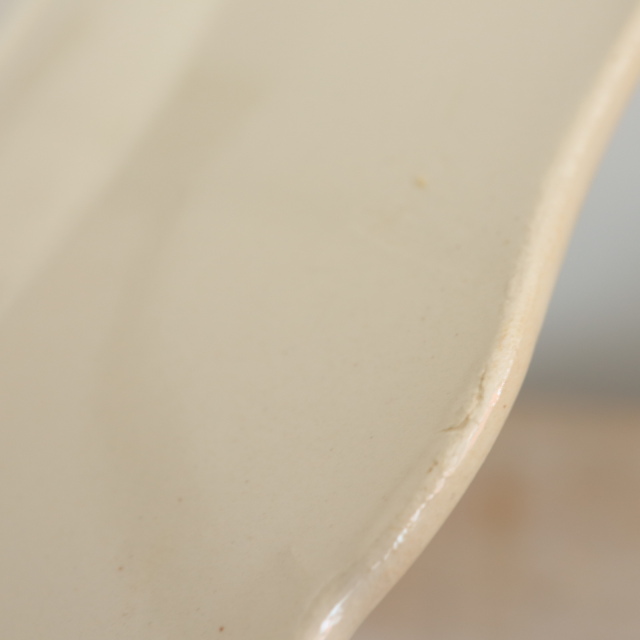 アンティークプレート 花リム 小花 皿 AROMANCHES フランス サルグミンヌ製 Digoin & Sarreguemines