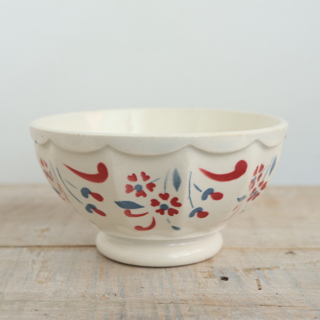 アンティーク プチ カフェオレボウル 9317 スカラップ サルグミンヌ フランス Digoin & Sarreguemines Antique Bowl