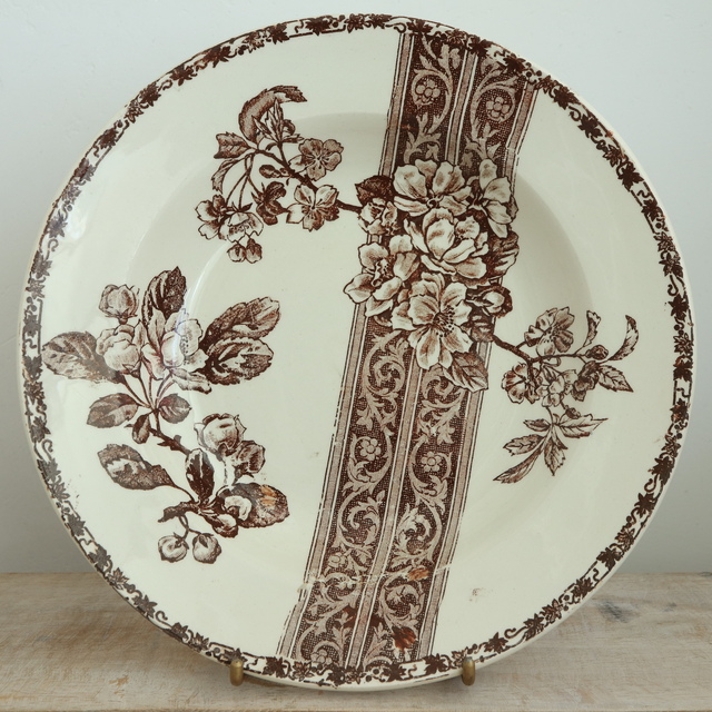 アンティーク プレート 深皿 エミールブルジョワ フランス Emile bourgeois Antique Plate