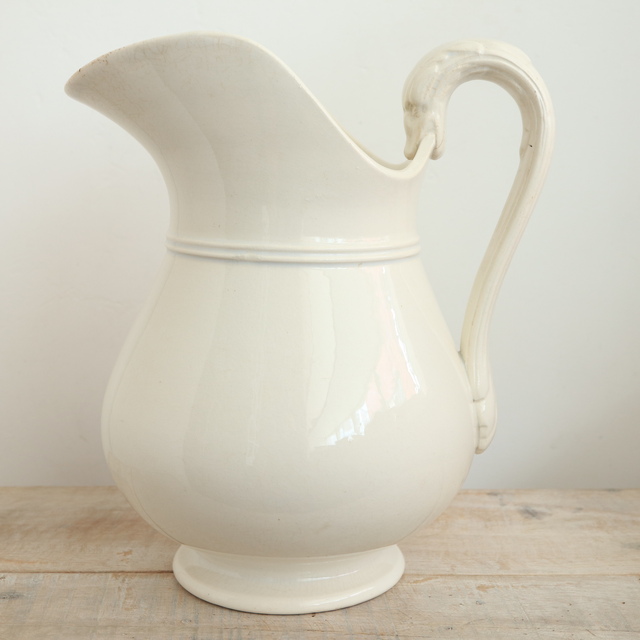 アンティーク ピシェ サルグミンヌ フランス OPAQUE DE SARREGUEMINES FRANCE Antique Pichet