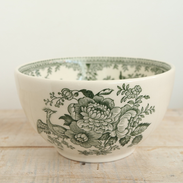 バーレイ グリーン アジアティックフェザンツ シュガーボウルL Burleigh Green Asiatic Pheasants  Sugar bowl L