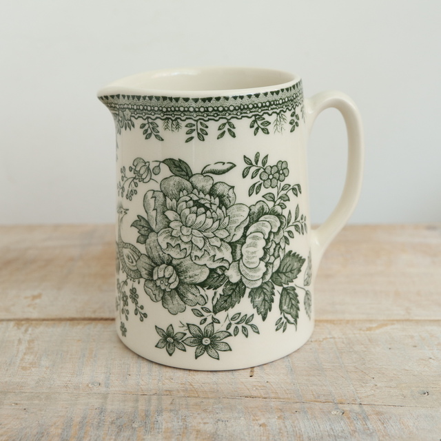 バーレイ グリーン アジアティックフェザンツ タンカードジャグS Burleigh Green Asiatic Pheasants Tankard Jug S