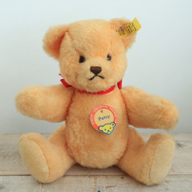 アンティーク シュタイフ テディベア Steiff Dralon Teddy Petsy 24cm