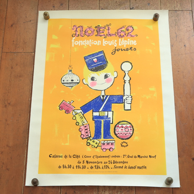ルフォール・オプノ NOEL 62 ビンテージポスター Fondation Louis Lepine Lefor Openo