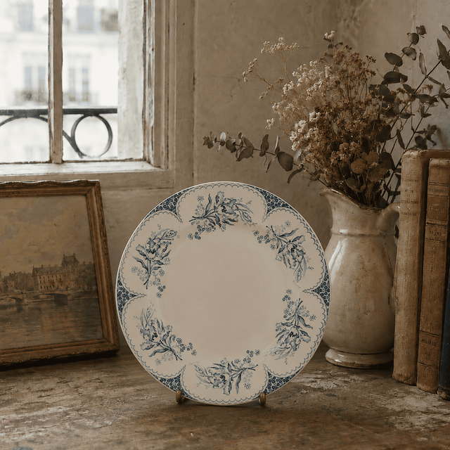 アンティーク プレート 皿 リュネヴィル フランス LILLE KG Luneville