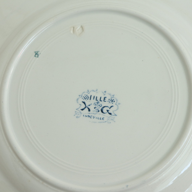 アンティーク プレート 皿 リュネヴィル フランス LILLE KG Luneville