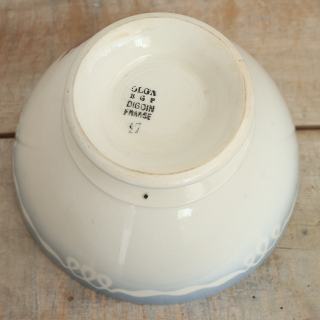 アンティーク カフェオレボウル オルガ フランス ディゴワン製 OLGA DIGOIN