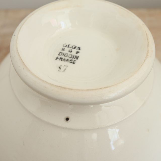 アンティーク カフェオレボウル オルガ フランス ディゴワン製 OLGA DIGOIN