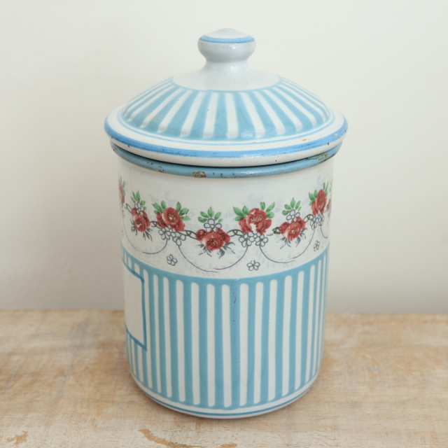 BB社 ローズガーランド アンティーク ホウロウキャニスター Poivre コショウ入れ