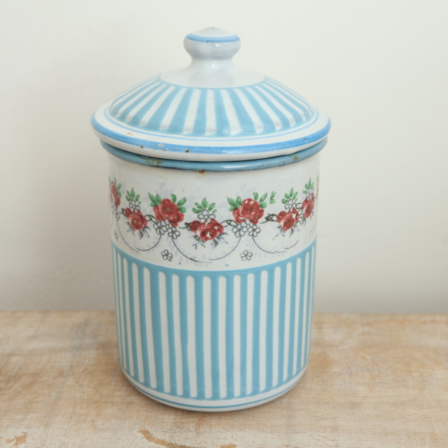 BB社 ローズガーランド アンティーク ホウロウキャニスター Poivre コショウ入れ