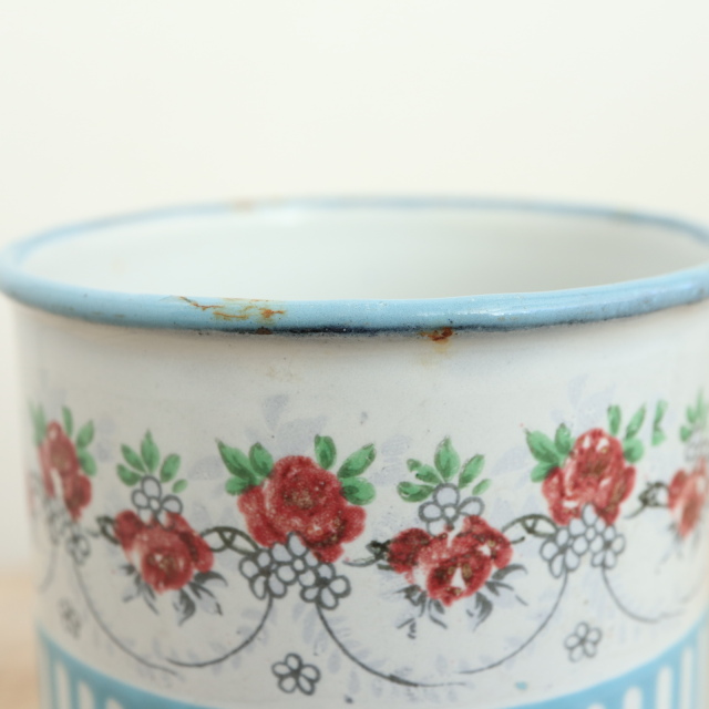 BB社 ローズガーランド アンティーク ホウロウキャニスター Poivre コショウ入れ