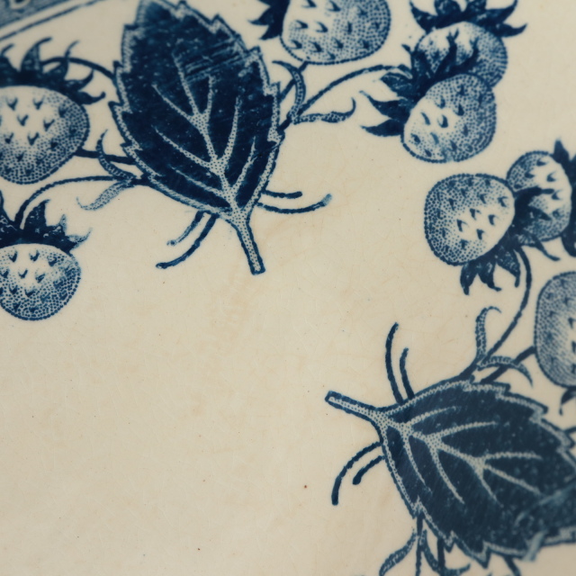 アンティーク ラヴィエ イチゴ オーバル皿 フランス サルグミンヌ製 ARLETTE U&C SARREGUEMINES