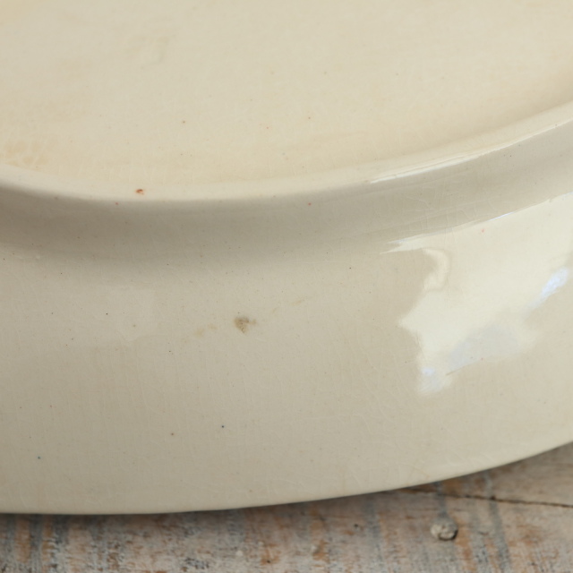 アンティーク ラヴィエ イチゴ オーバル皿 フランス サルグミンヌ製 ARLETTE U&C SARREGUEMINES