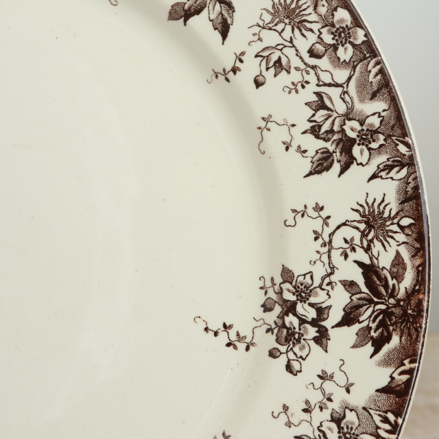 アンティーク プレート アルファン 皿 フランス サルグミンヌ製 ALPHAND U&C SARREGUEMINES