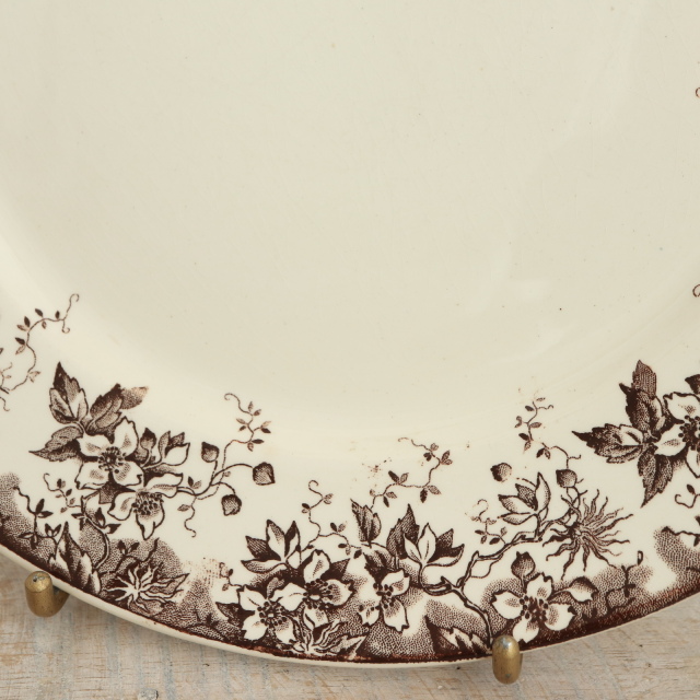 アンティーク プレート アルファン 皿 フランス サルグミンヌ製 ALPHAND U&C SARREGUEMINES