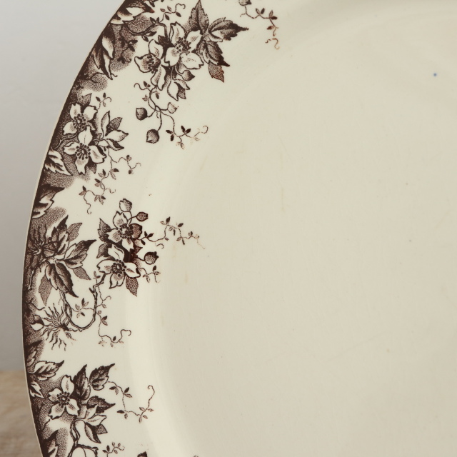 アンティーク プレート アルファン 皿 フランス サルグミンヌ製 ALPHAND U&C SARREGUEMINES