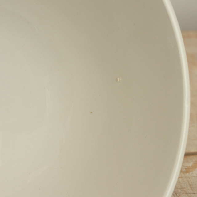 アンティーク カフェオレボウル 黄色 ドット 水玉 フランス ディゴワン&サルグミンヌ製 DIGOIN & SARREGUEMINES