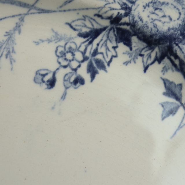 アンティーク プレート 小鳥 皿 LINOTTE フランス クレイユモントロー製 Creil Montereau