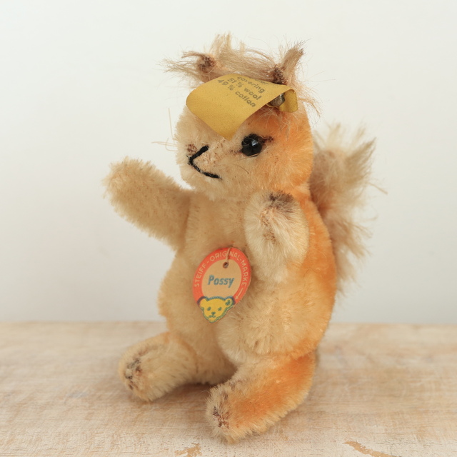 アンティーク シュタイフ リス Steiff Possy 10cm