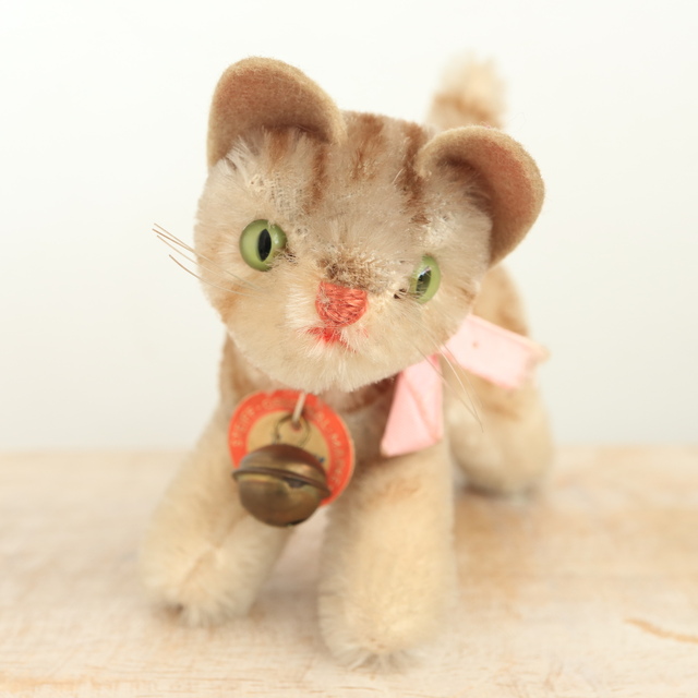 アンティーク シュタイフ ネコ Steiff Tapsy 8cm