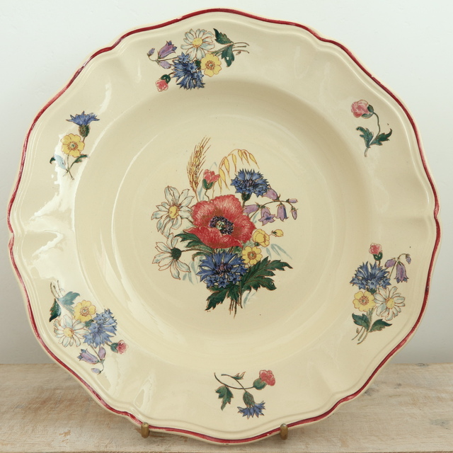 アンティーク プレート アグレスト 深皿 フランス サルグミンヌ製 Agreste Digoin SARREGUEMINES