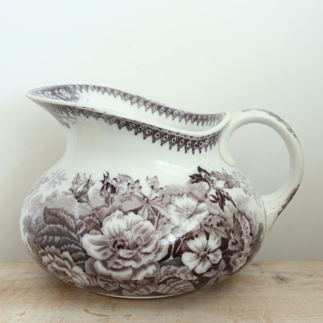 アンティーク ピシェ JARDINIERE フランス サルグミンヌ製 U&C SARREGUEMINES