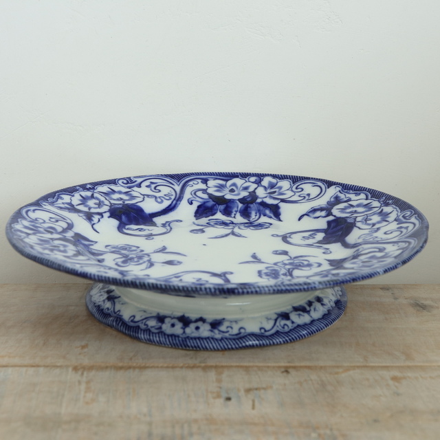 アンティーク コンポティエ FLORA フランス クレイユモントロー製 Creil Montereau