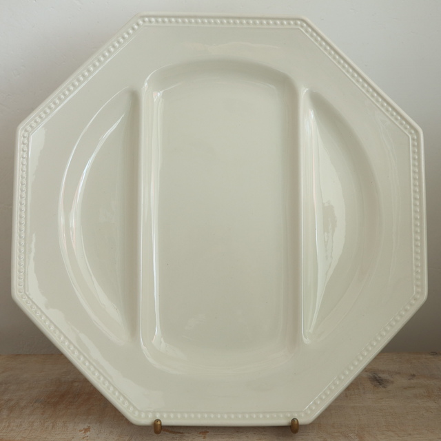 アンティーク プレート オクトゴナル アスペルジュ 皿 フランス モントロー製 Montereau