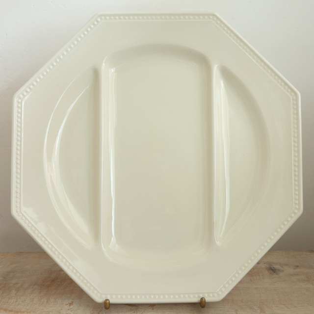 アンティーク プレート オクトゴナル アスペルジュ 皿 フランス モントロー製 Montereau
