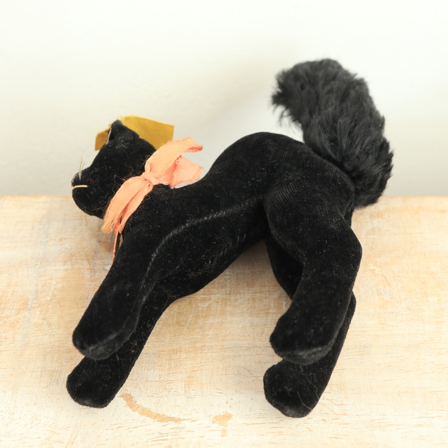アンティーク シュタイフ 黒猫 Steiff Black Tom Cat 10cm