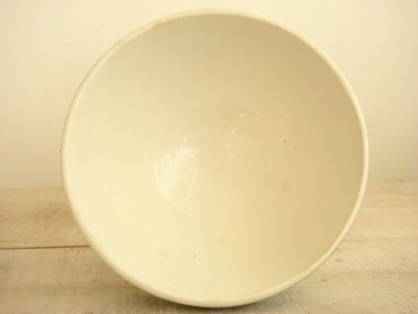 アンティークカフェオレボウル 花のステンシル Sarreguemines