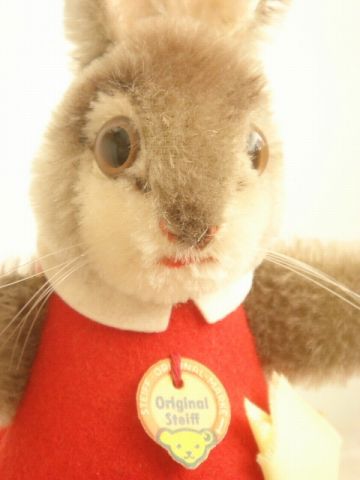 アンティーク シュタイフ Steiff ナイトキャップラビット レッド