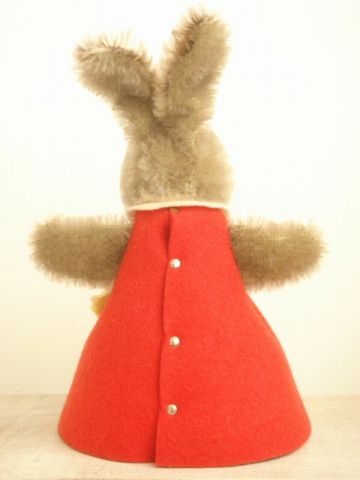 アンティーク シュタイフ Steiff ナイトキャップラビット レッド