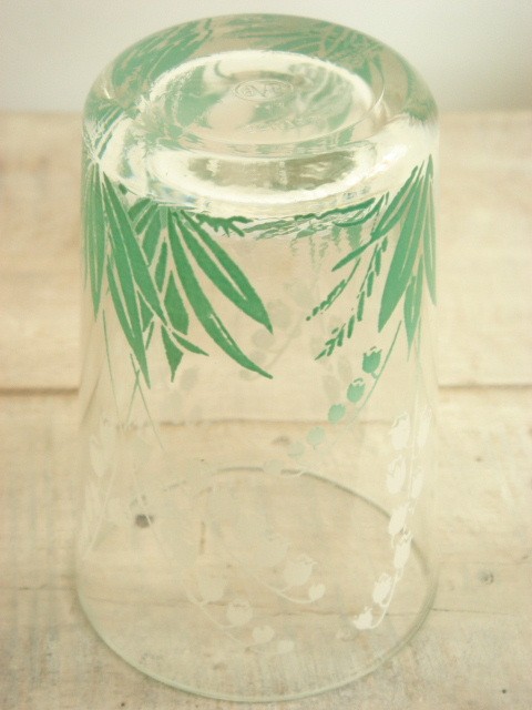 スズランのアンティークグラス