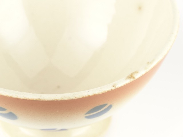 アンティークカフェオレボウル 水玉 K et G Luneville製
