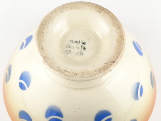 アンティークカフェオレボウル 水玉 K et G Luneville製