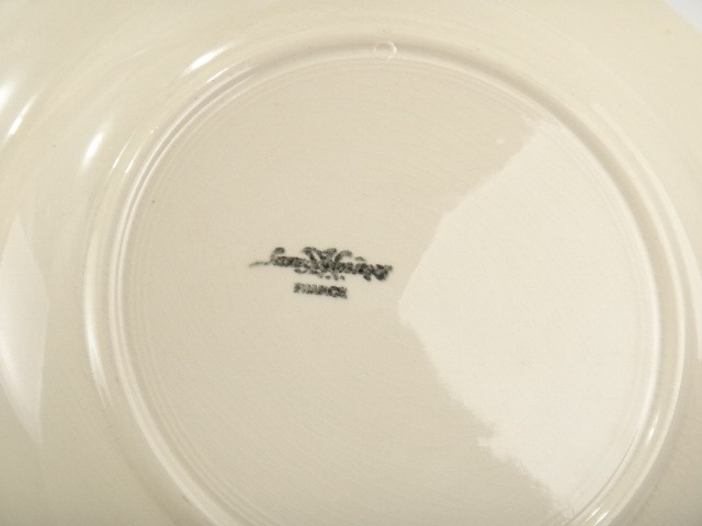 アンティークスープ皿 SARREGUEMINES製 オクトゴナル
