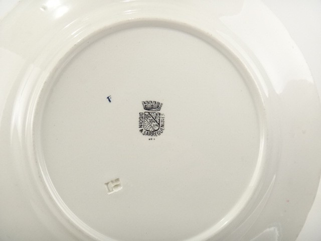アンティーク皿 Les Fleurs No4 La Primevere DIGOIN et SARREGUEMINES製