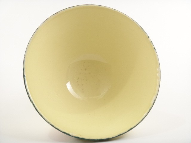 アンティークカフェオレボウル 手書きの花 K et G Luneville製