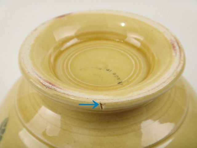アンティークカフェオレボウル 花のステンシル St.Amand製