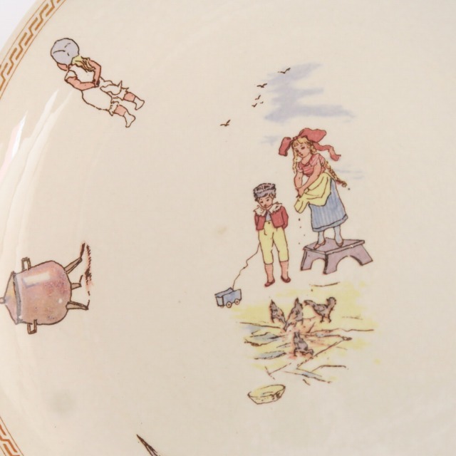 ケイト・グリーナウェイ アンティーク コンポティエ  Kate Greenaway U&C SARREGUEMINES製