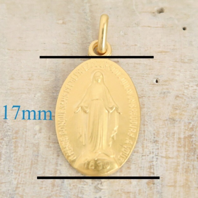 フランス製 不思議のメダイ 17mm ヴェルメイユ シルバーギルド