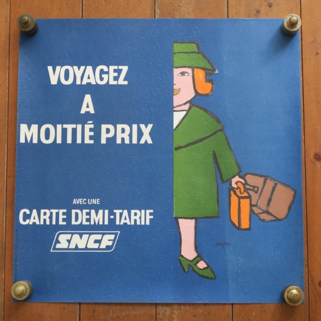 サヴィニャック フランス国鉄 マダム ビンテージポスター 1970年 SNCF SAVIGNAC